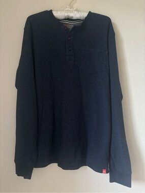 American Outdoorsman Men's Navy Thermal Henley Long-Sleeve Shirt